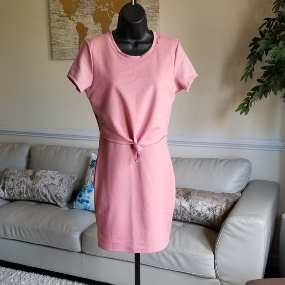 NWOT Popular Basics Pink Mini Dress - Picture 1 of 14